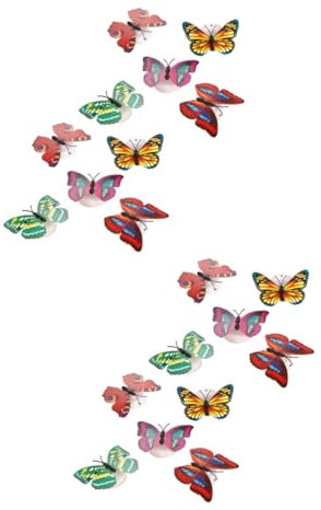 OSALADI 20stücke Pack Nachtlichter Form Von Schmetterlingen Kreative Wandsticker Für Partys Und Zuhause Selbstklebend Zufälligen Farben Für Besondere Anlässe