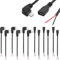 RUNCCI-YUN 12PCS Micro USB Plug 90 Degree 2 Pin Bare Wire,Micro USB Pigtail Power Cable 22 AWG 5V 2A Micro USB to 2 Pin Bare Wire Open End Wire,DIY Pigtail Cable for Micro USB Equipment(30CM)