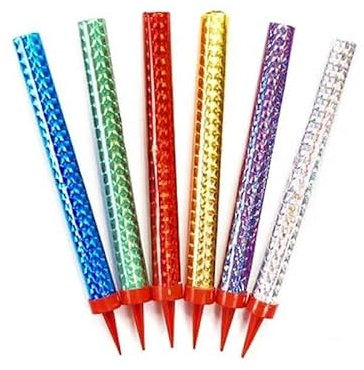 6 Bougies Fontaines Zenda Club pour Gâteau d'Anniversaire - Hauteur de 12 cm - Durée de 60 secondes - Convient pour gâteaux et bouteilles de champagne.Catégorie F1