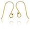 TJS 1 Pair Gold Vermeil earringhooks,Hooks for Jewellery Making, Earring findings, DIY Jewelry Customize Making - 20mm
