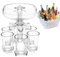 Distributeur de boissons avec 6 verres à liqueur – Distributeur de verres à liqueur transparents | Distributeur de verres à cocktail en acrylique | Distributeur sans pour boissons alcoolisées