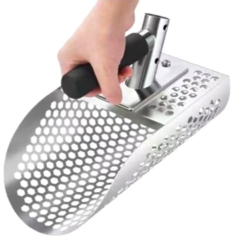 WNXGNHO Practical Sand Scoops Metal Detector Accessories Stainless Steel Sand Sifter Shovel For Beachcombing Treasure Hunting