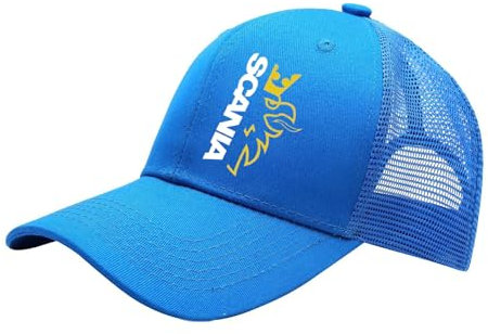 QATOBI Outdoor Basecap Für Herren Sc.an.ia,Unisex Baumwolle Baseball Kappe Sonnenhut,Sonnenschutz Trucker Cap Für Männer Frauen, Panel Cap(Lake Blue)