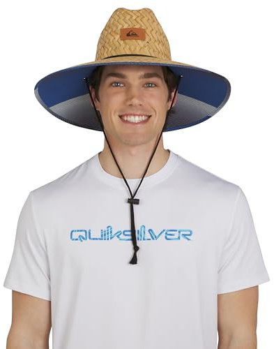 Quiksilver Wide Brim Outdoor Sun Protection Lifeguard Sombrero para el Sol, Azul Mónaco, Large/X-Large para Hombre
