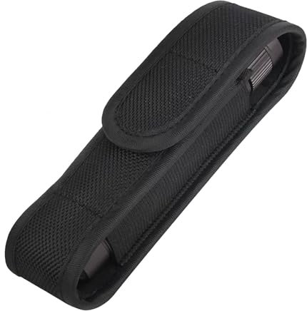 Funda de transporte para linterna, funda de linterna LED, funda de linterna de nailon, bolsa protectora para linterna, material de nailon, accesorio al aire libre, senderismo, camping, caza