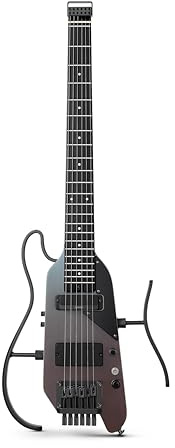 Donner HUSH X PRO E-Gitarren-Kit – Intelligente Reisegitarre mit Dutzenden voreingestellter Kombinationen, 7 Tone Sim Optionen, Midnight Glow