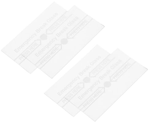 STOBAZA 4 Stück Glas Ersatzscheiben für Manuelle Feuermeldestationen mit Universeller Kompatibilität und Schnellem Reaktionsdesign für Schulen und Büros