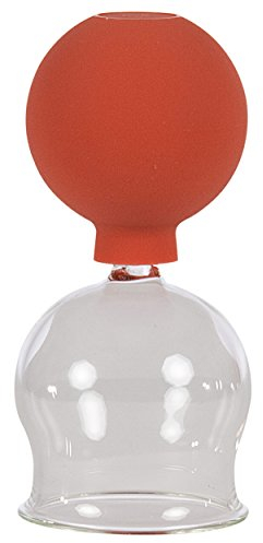 Schröpfglas mit Ball 5,5 cm, Schröpfgläser mit Saugball, medizinisch Schröpfen