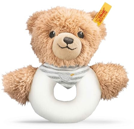 Steiff 12cm Sleep Well Bear Grip Toy (Grey)
