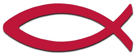 Uljö Fisch-Aufkleber Rot 13 cm