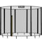 Baunsal® Trampolin Sicherheitsnetz Ø 366 cm (JS+EXD) für 8 Netzstangen mit Netzhöhe 180 cm Ersatzteile Netz Gartentrampolin Schutznetz Kinder Ersatznetz Indoor und Outdoor