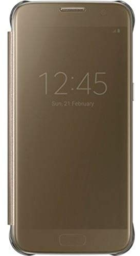 Samsung Clear View Cover Hülle EF-ZG930 für Galaxy S7, gold