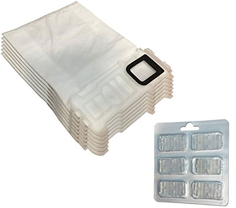 SET 6 Sacchi / Sacchetti (Microfibra) + 6 Profumini per aspirapolvere Vorwerk Folletto Kobold VK 135, 136, VK135, VK136