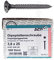 ACP Schnellbauschrauben Feingewinde 3,6 x 25 mm - 250 Stück, PH 2, Gipsplattenschrauben mit Doppelganggewinde, phosphatiert