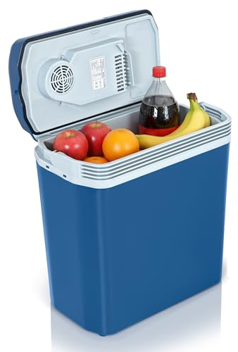 Koozam K-Box Electric Cooler & Warmer with Handle | 24L Portable Thermoelectric Unit – Keeps Food & Drinks Hot or Cold | 110V AC Home Power & 12V Car Adapter for Camping, Travel & Picnics