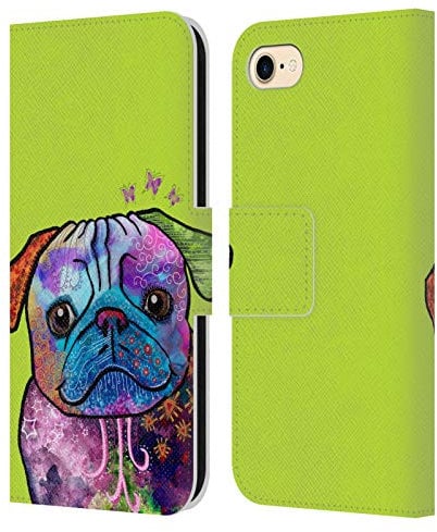 Head Case Designs Officially Licensed Duirwaigh Pug Dog Animals Leather Wallet Case Compatible With Apple iPhone 7/8 / SE 2020 & 2022