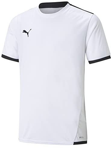 PUMA Unisex Kids Teamliga Jersey Jr Shirt, Puma White-puma Black, 13-14 Years UK