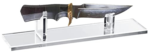 Richolyn Porte-présentoir pour Couteaux, Porte-Couteaux décoratif avec Transparence, présentoir Collection Couteaux à Lame Fixe Clair pour décor Maison Cabine Rustique