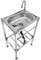 Fregadero de Acero Inoxidable, Fregadero de Cocina Independiente de Un Seno con Grifo de Agua Fría y Caliente, para Lavadero, Garaje, Granja (Size : 42x37cm(16x14inch))