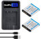DuraPro 2Pcs NP-50 NP 50 Battery + Charger for Fujifilm FinePix F100fd; FINEPIX F200EXR; FinePix F300EXR F50fd F550EXR F600EXR ; Kodak KLIC-7004 PENTAX D-LI68 SiOnyx Aurora SX-50