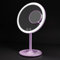 EMKE® Violett Kosmetikspiegel mit Beleuchtung 3 Lichtfarben Dimmbar 1X / 3X Beleuchteter Kosmetikspiegel 90°Drehbar+USB Aufladbarer LED Schminkspiegel, Macaron Tischspiegel für Schminken und Rasieren