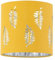 Ochre Yellow Table Lamp Shade, Lampshade for Table Lamp or Bedside Light, Fern Leaf Cut Out Design, Diameter 15cm