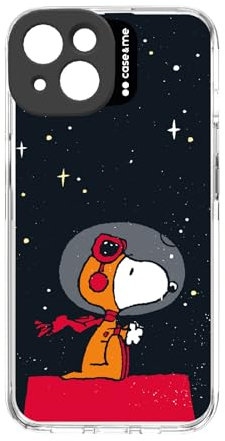 case&me Peanuts Schutzhülle für iPhone 13, Schutzhülle für iPhone Snoopy, Kameraschutz, geschützte Tasten, Blau
