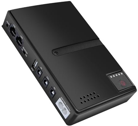 Mini-USV-Batterie-Backup-Stromquelle, Unterbrechungsfreie Stromversorgung für WLAN-Router, Modem, CCTV-Überwachungskamera, Smartphone, 10400 MAh, 36 W, USB, 5 V DC, 5 V, 9 V, 12