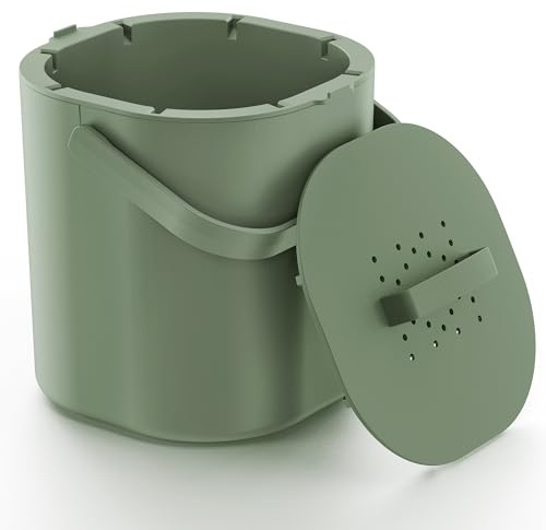 PTMS® Bidone Umido 6L – Cestino Umido con Filtro a Carbone Attivo