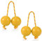 Aslatuas Rhythmic Ball 2 Pairs Kashaka Balls for Kids Adults hand Percussion Shakers African Shaker Kashaka Shaker Instrument Double Gourd Rhythmic Ball for Party Performance Concert (Yellow)