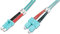 DIGITUS DK-2532-03/3, Cable De Fibra Óptica OM3, 3 m, LC a SC, Dúplex, 1/10/40/100 Gbit/s, Cable LAN De Fibra Óptica Multimodo MM, Tipo De Fibra: 50/125 µ, Turquesa (Aqua)