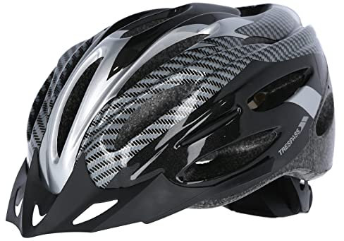 Trespass Crankster, Black, S/M, Adjustable Cycle Safety Helmet with Ventilation, Small / Medium, Black