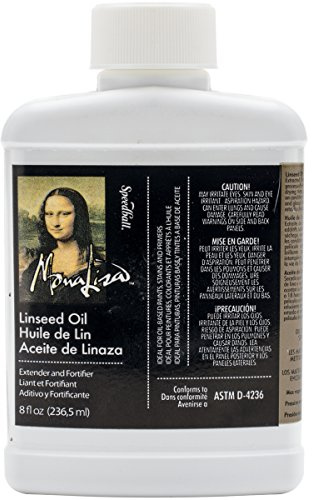 Speedball 8-Ounce Mona Lisa Linseed Oil, Clear (170008)
