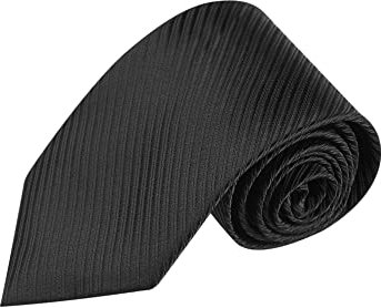 sourcing map Herren Klassische Selbstgebundene Einfarbig Hochzeit schmale Krawatte Schwarzer Streifen Medium