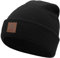urban ace | Beanie, Mütze, Haube | dichter Stoff, doppellagig | mit Patch | Damen, Herren | Frühling Herbst Winter | weich & hochwertig (Black)