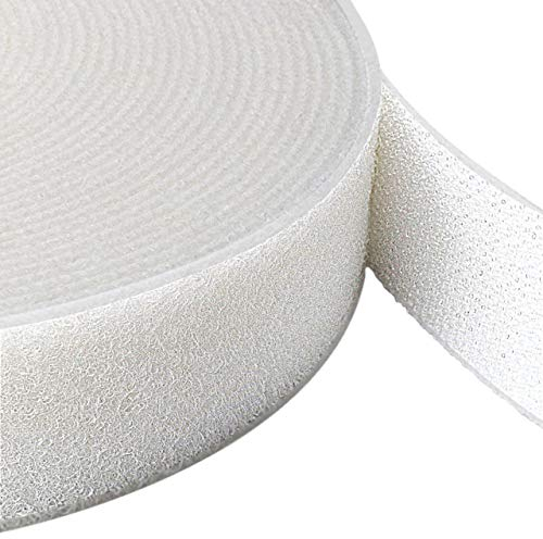Klebeshop24 KLETTBAND BEIDSEITIG | Haken + Flausch Rücken an Rücken | Breite + Farbe wählbar | 3, 8 oder 25 m | Klettband Back to Back/weiß, 12 mm x 3 m