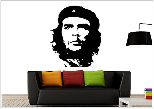 Deco-idea Wandtattoo wandaufkleber wandsticker Photo Porträt Che Guevara wph019(034 orange, set3:ca. 58 x 70 cm)