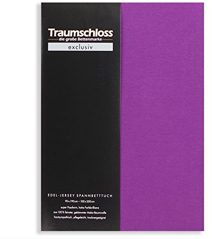 Traumschloss Exclusiv Edel-Jersey Spannbettlaken 180-200x200 violett