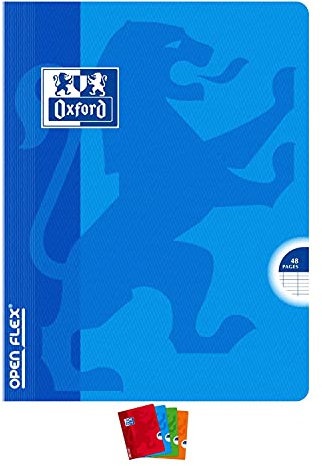 OXFORD Lot de 20 Cahiers OPENFLEX agrafé 17x22 cm 48 pages grands carreaux 90g coloris aléatoire