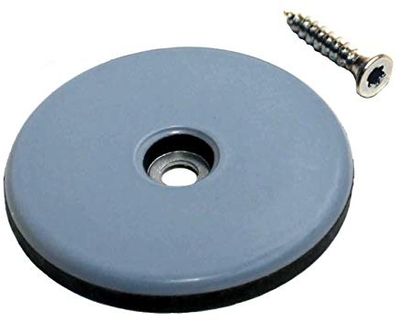 8 x Teflon Möbelgleiter Ø 50 mm - 5 mm dick inkl. Schraube 3,5x20 mm mit PTFE-Beschichtung Teflongleiter Gleiter Supergleiter Laflon Stuhlgleiter