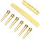 Guitarren Brücke Pin Set, Messing Brücke Sattel Nut und 6 Stück Pin für 6-Saiter Folk Gitarren