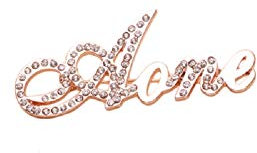 Name Brosche Pin personalisiert mit Diamant für Frauen Custom Name Brosche mit jeder Buchstaben Rose Gold Schmuck gemacht