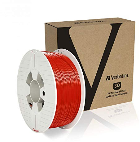Verbatim PET-G-Filament 3D-Druck, 1,75mm, 1kg, Polyethylenterephthalat-Glykol-Filament zur Materialextrusion, für 3D-Drucker und 3D-Stift, 3D-Drucker-Filament aus PET-G, rot