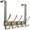 WEBI Over The Door Hook Rack with 5 Tri Hooks for Hanging,Over Door Hanger Coat Rack Over The Towel Rack Towel Hanger for Behind Back of Bathroom,Bronze