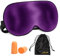 Masque de Sommeil Nuit Soie, 100% Soie Naturelle Occultant Ultra-Douce Voyage Yeux pour Dormir (1 Pack - Violet)