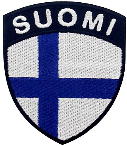Finnland Schild Flagge Bestickter Aufnäher zum Aufbügeln/Annähen