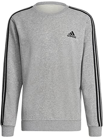 adidas Essentials French Terry 3-Stripes Felpa con Cappuccio e Cerniera Uomo
