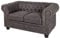Riess Ambiente Chesterfield 2er Sofa 150cm Vintage grau Taupe mit Knopfheftung und Federkern Couch