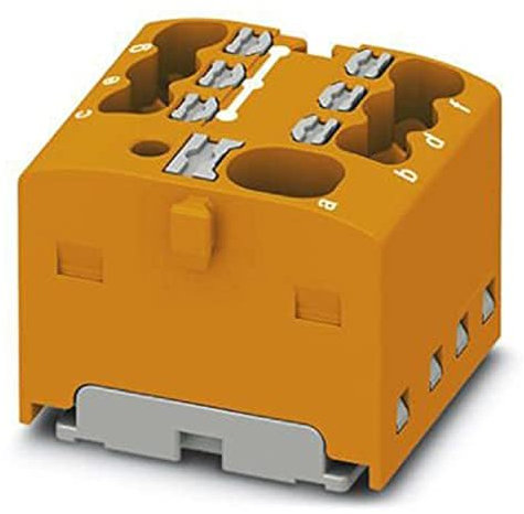 PHOENIX CONTACT PTFIX 4/6X1.5 OG Verteilerblock, Grundklemme mit Einspeisung, 450V Nennspannung, 17.5A Nennstrom, Push-in-Anschluss, 7 Anzahl der Anschlüsse, Direktmontage mit Flansch, 20 Stk