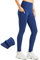 Libin Thermo Leggings Damen Winter Warm Thermoleggins Laufhose High Waist Wasserabweisend Thermohose Sportleggins Damen Lang mit Taschen, Navy blau, M